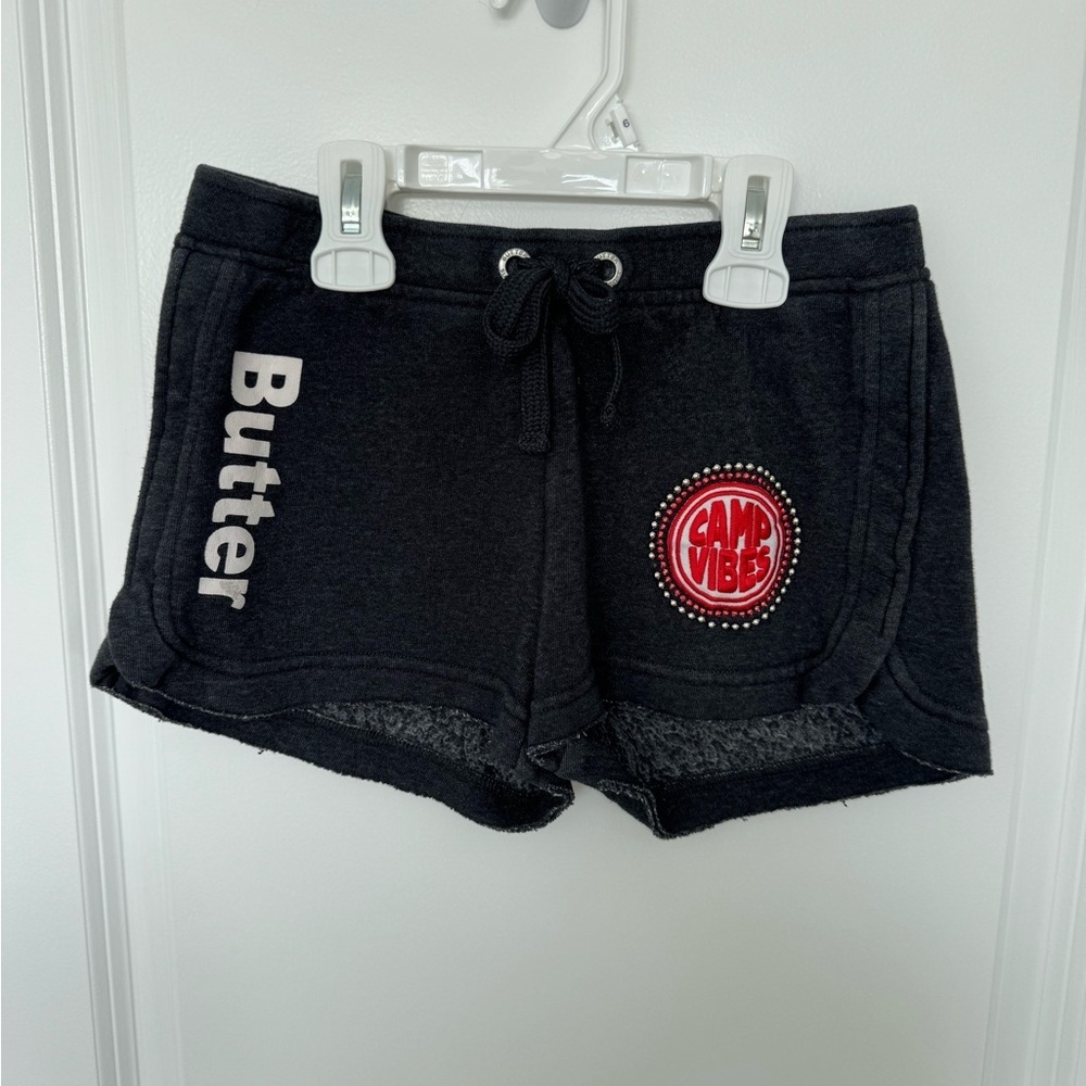 BUTTER Black Camp Vibe Shorts Girls Size Medium